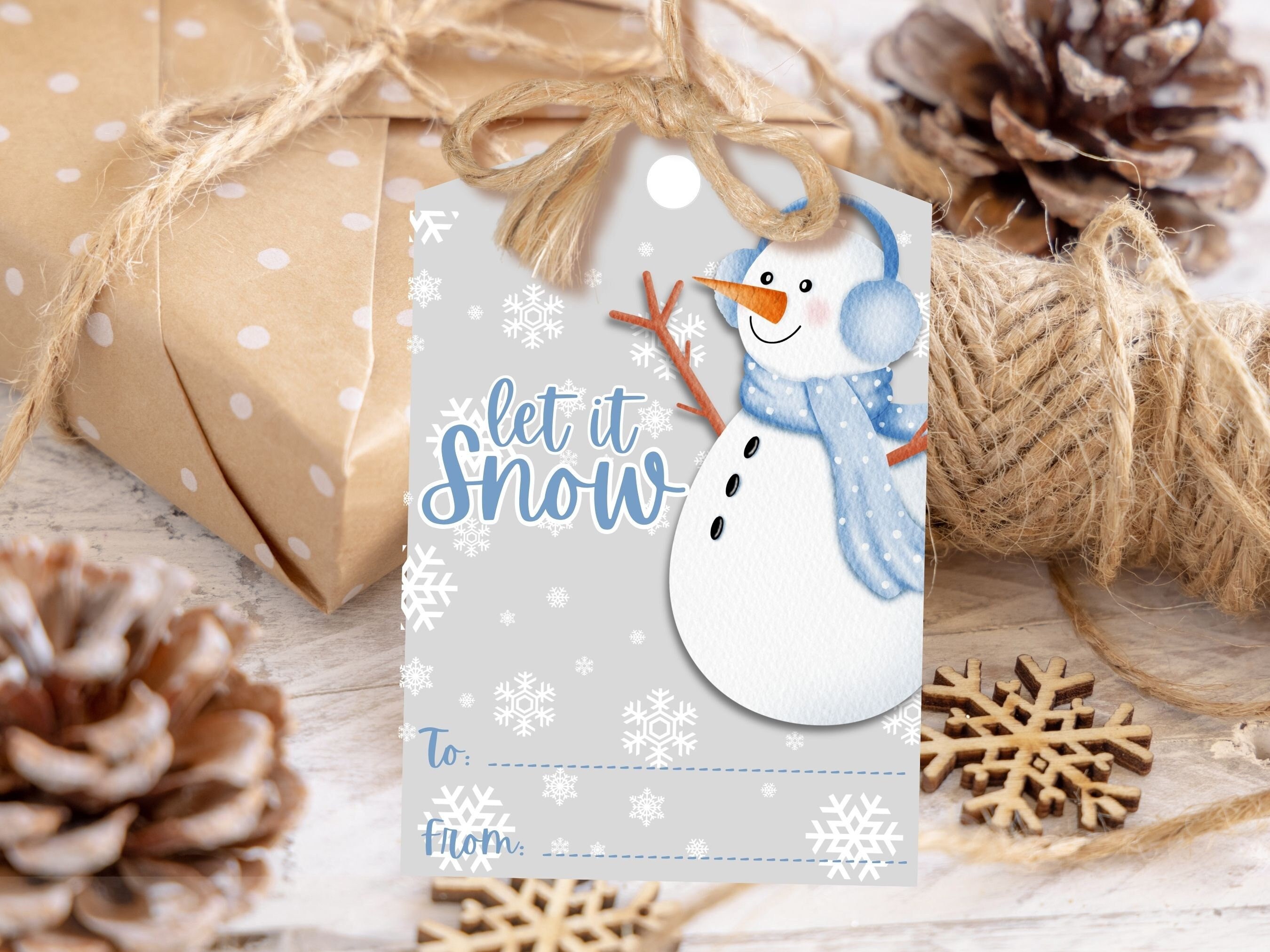 Printable Christmas Gift Tag. Do You Want to Build a Snowman Favor