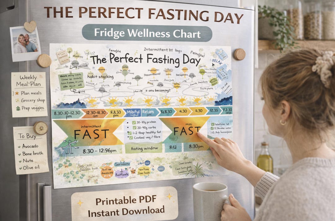 16 Hour Fast Intermittent Fasting Routine Chart | 16 Hour Fast Guide | Habit ...