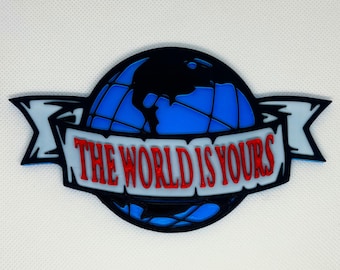 The World Is Yours Wall Art Print – Motivational Quote Poster, Inspirational Home Decor, Modern Typography Artwork for Office & Living Room