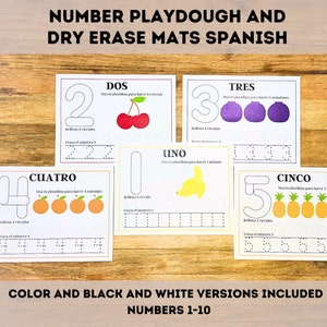 Number Playdough Mats, Spanish Learning, Fine Motor Skills, Number Tracing, Montessori Materials, Handwriting Practice, Preschool Curriculum