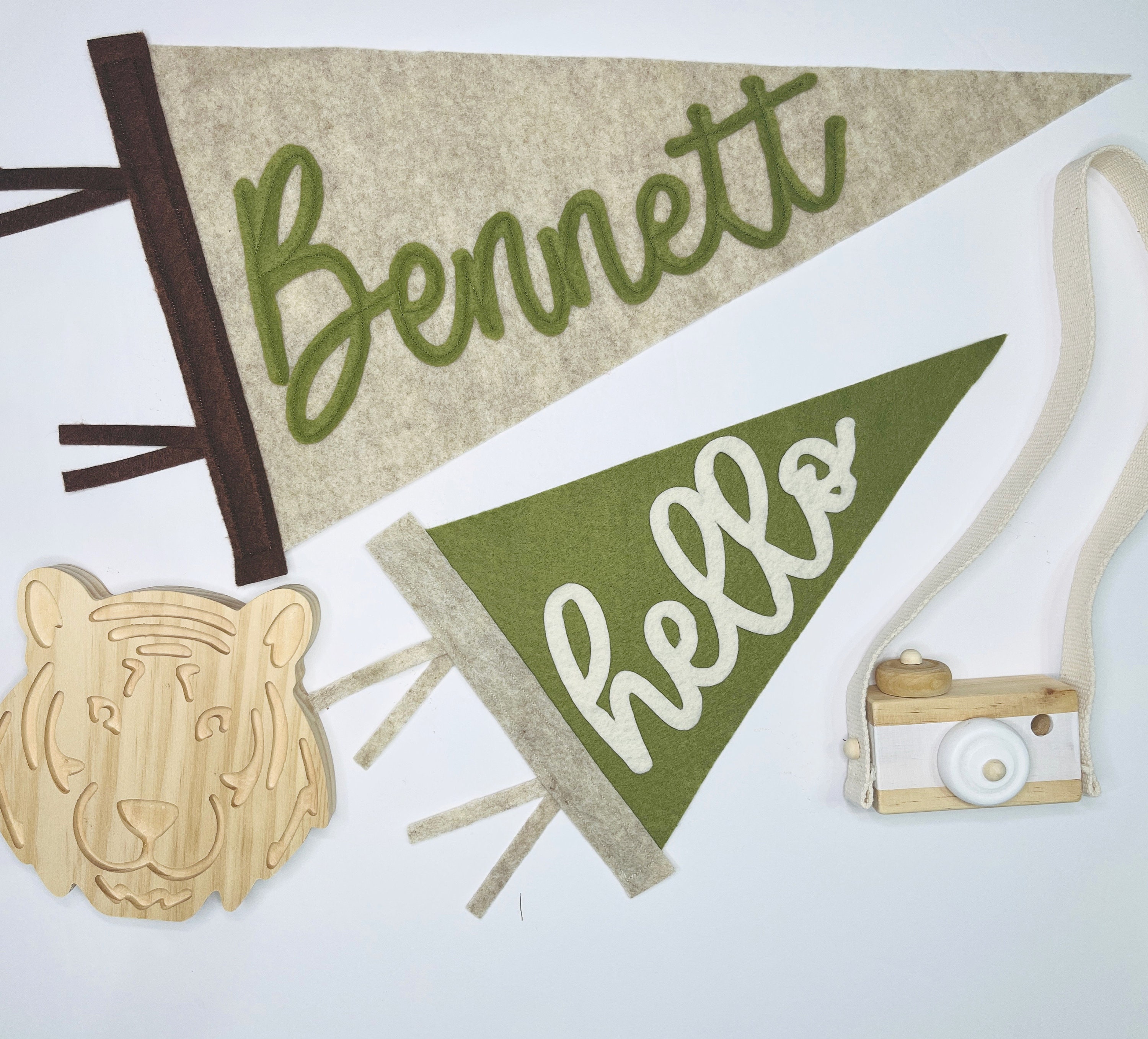 Cursive Lettering Custom Pennant Flag - Etsy