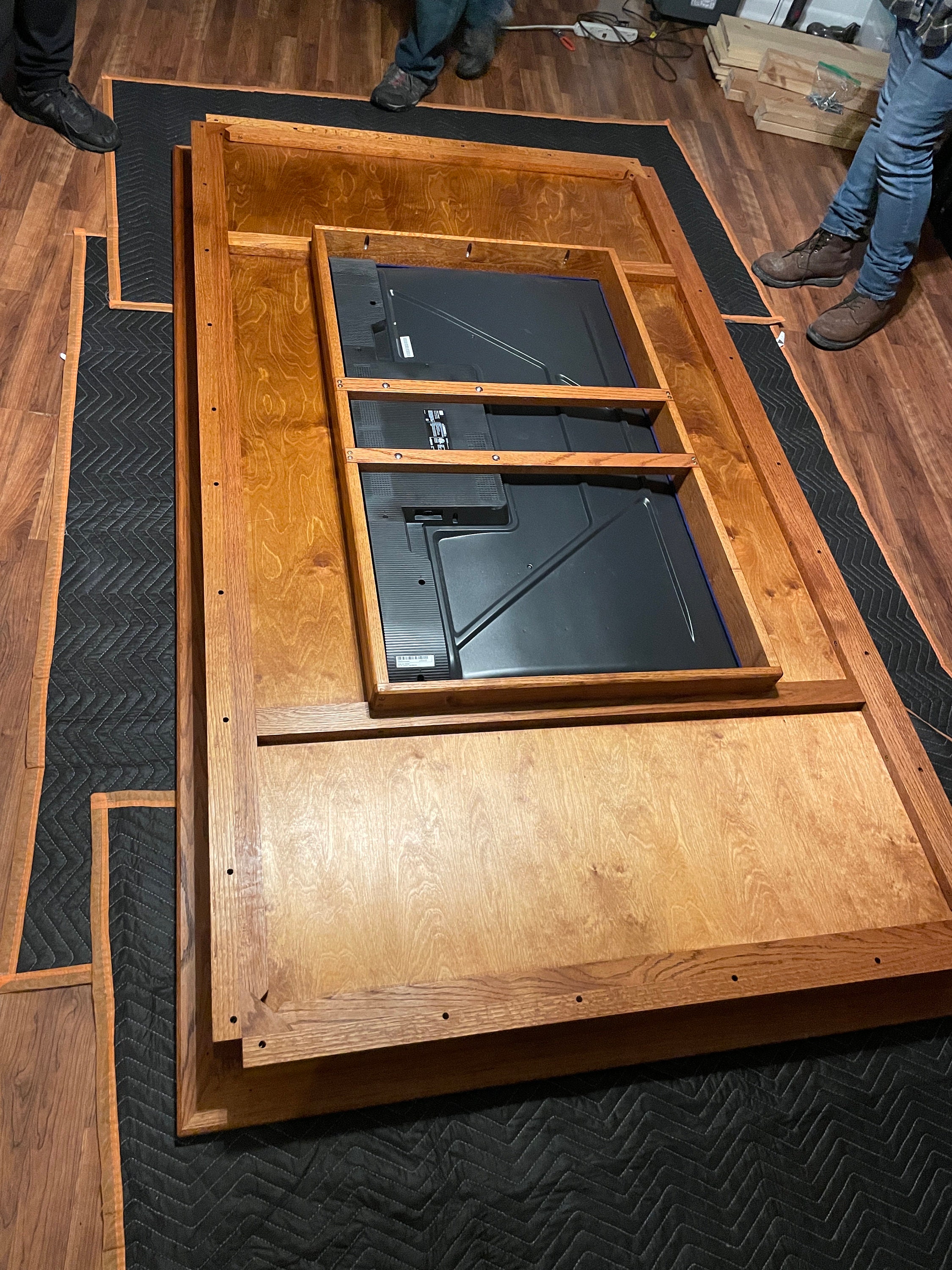 The Tech Hero. Vaulted Game Table With a Tv in the Vault Custom Board ...