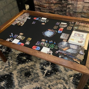 The Classic Hero – Vaulted Board Game Table | Custom Gaming & Dining Table for DND, RPG, Card, and Dice Games | 3” Recessed Vault