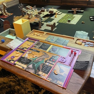 Hero’s Desk Accessory for Vaulted Gaming Table | DND, TTRPG, Dungeons & Dragons, Roleplaying Organizer for Game Masters