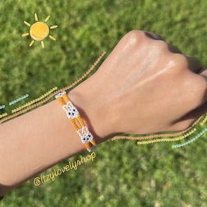 Bunny /Easter Friendship Bracelet: Adjustable Chain