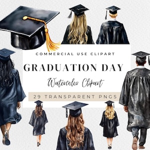 Graduation day, Watercolor graduation png, graduation cap, graduation clipart, graduation hat - graduation designs, transparent background