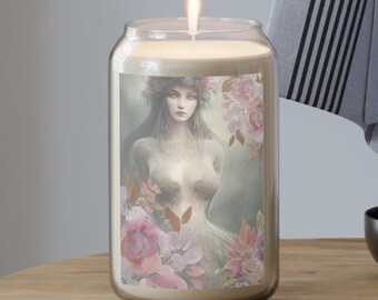 Mermaid Scented Jar Candle: Natural Soy Wax, 70-80 Hour Burn