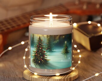 Christmas Tree Scented Soy Candle - Winter Holiday Decor
