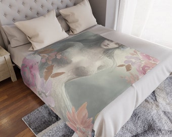 Meerjungfrau Ephemera Minky Decke