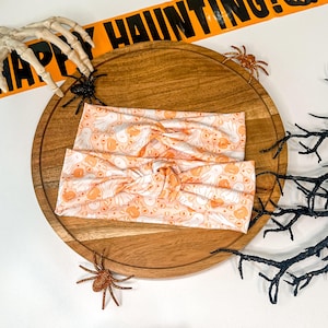 Spooky Vibes Headband | Turban Knot Headband | Top Knot Headband Soft Stretchy Headband | Cute Hair Headbands Accessories | Gift for Her