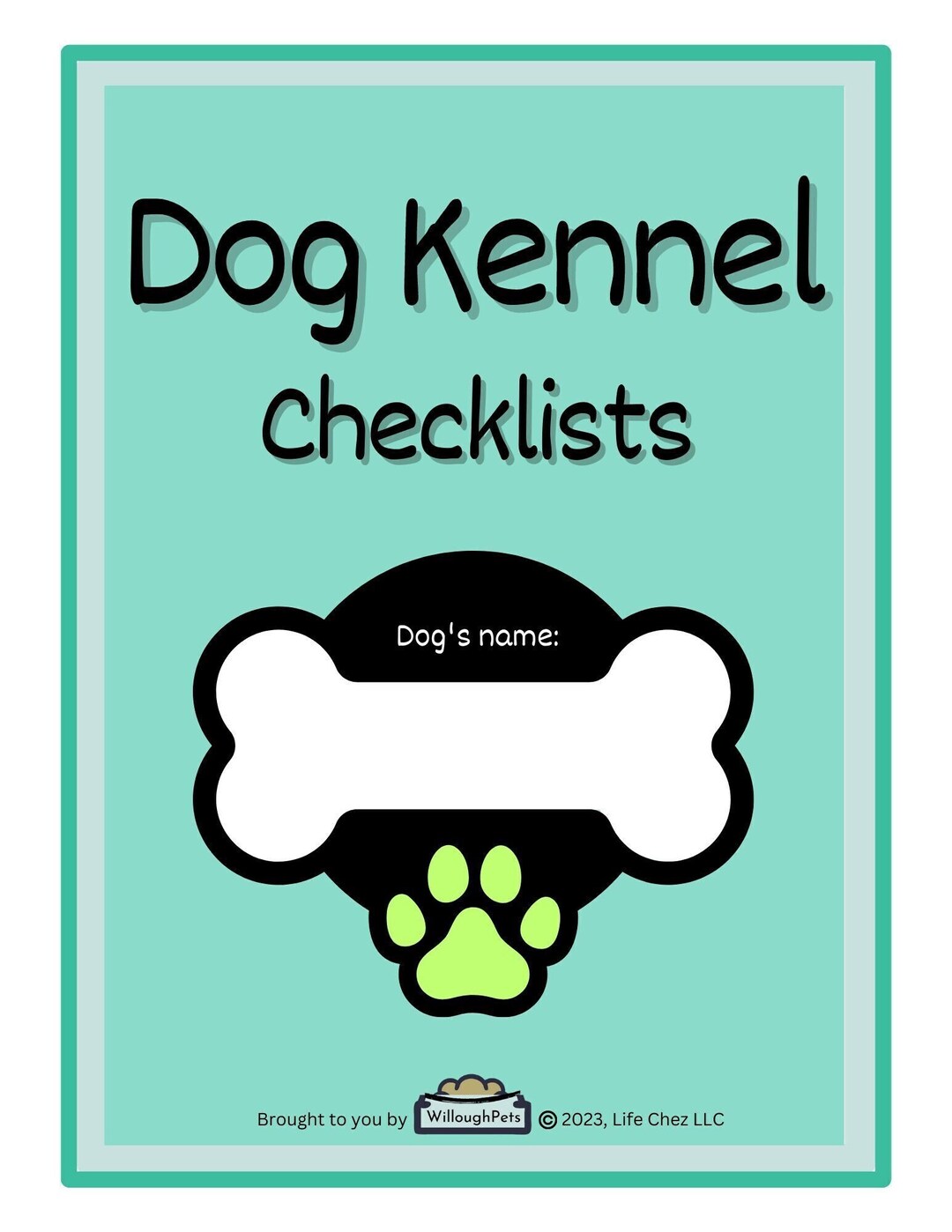 Checklist Bundle for Dog Kennels is Your Dog Ready for the Etsy