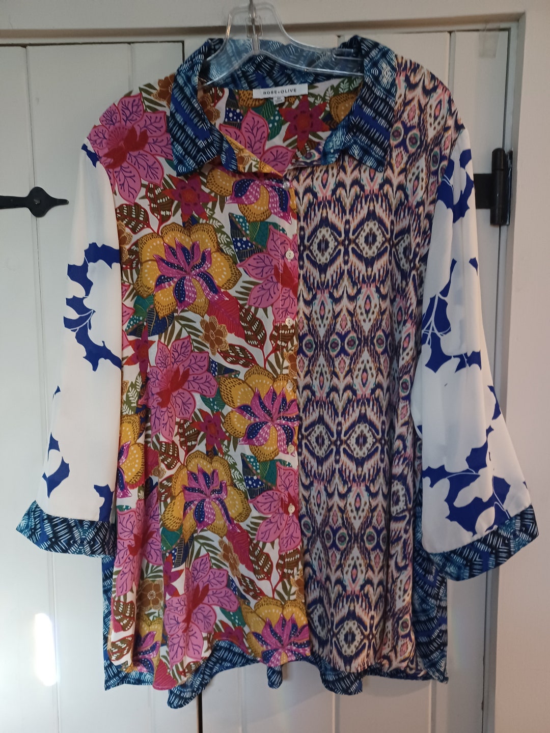 Rose &olive Woman's Multi Colors Tunic Top - Etsy