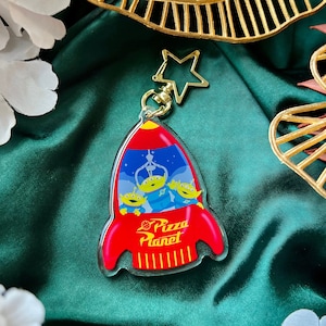 Aliens Toy Story Pizza Planet Keychain | Pixar Keychain | Bag charm | The claw | Disney accessory | Lanyard Backpack Mickey Purse Charm