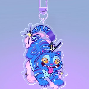 Kpop demon hunters Tiger Keychain | Derpy Tiger Keychain | Bag charm | k-pop accessory | Acrylic Keychain | K-Pop Keychain
