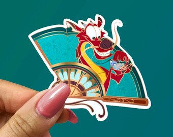 Mushu Sticker | Mulan Disney Vinyl Sticker | Disney Vinyl Sticker | Decal | Waterproof Sticker | Mulan Laptop Sticker | Disney Gift Idea |