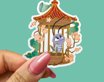 Crikee cricket Sticker | Disney Mulan Sticker | Classic Disney gift | cellphone decals | stationery sticker | laptop journal planner decal