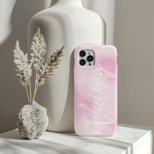 Victory Phone Case - Baby Pink Clouds Christian Design for iPhone - Inspirational & Protective