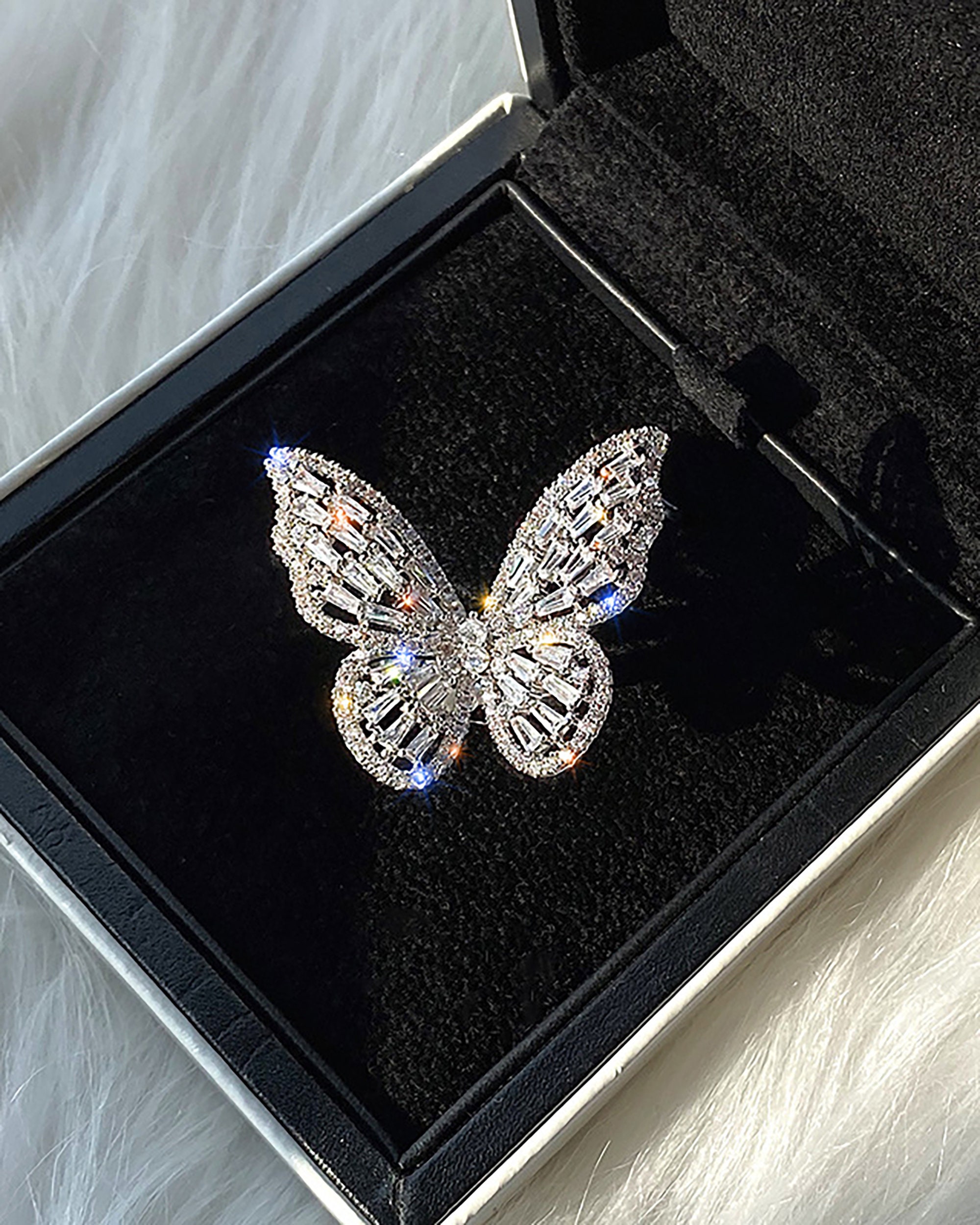 Fashion Butterfly Ring Baroque Ins Wind Ring Index Finger