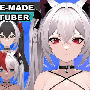 Vtuber preconfezionato: colore personalizzabile, 6 interruttori a levetta, 7 simpatiche emote! - Avatar Live2D preimpostato a corpo intero/completamente attrezzato