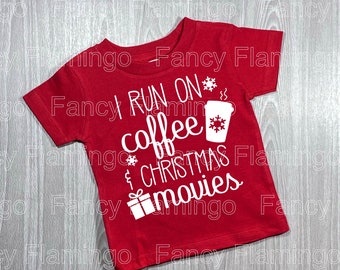 I Run on Coffee & Christmas Movies Digital Download for Silhouette, Cricut, PNG, JPEG
