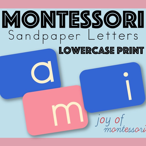 Montessori Schleifpapier Buchstaben