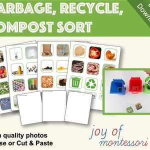 Trash, Recycling, and Compost Sorting Activity