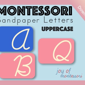 Uppercase Cursive Sandpaper Letters