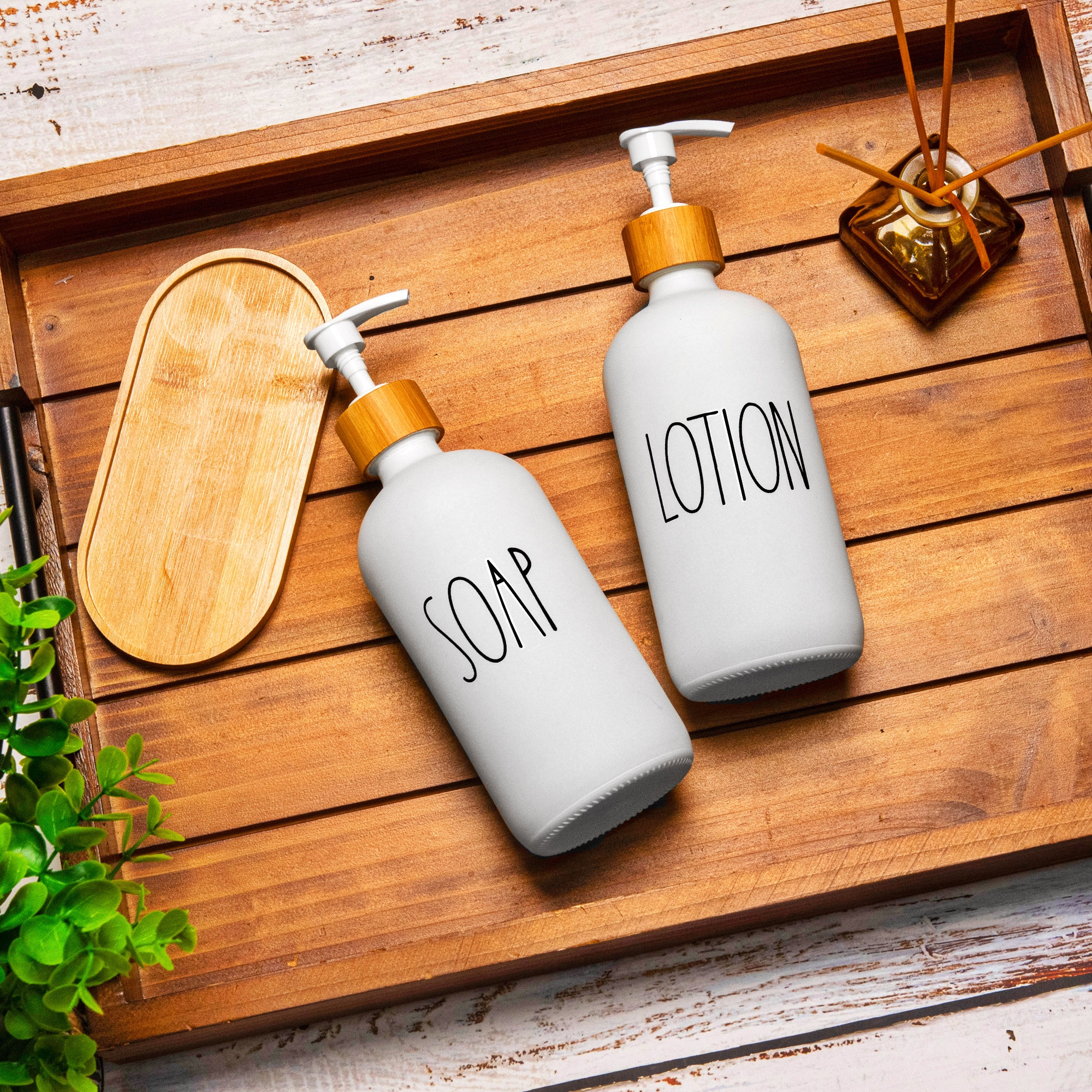 Soap Dispenser Bathroom Set by Brighter Barns Glass Soap and Etsy