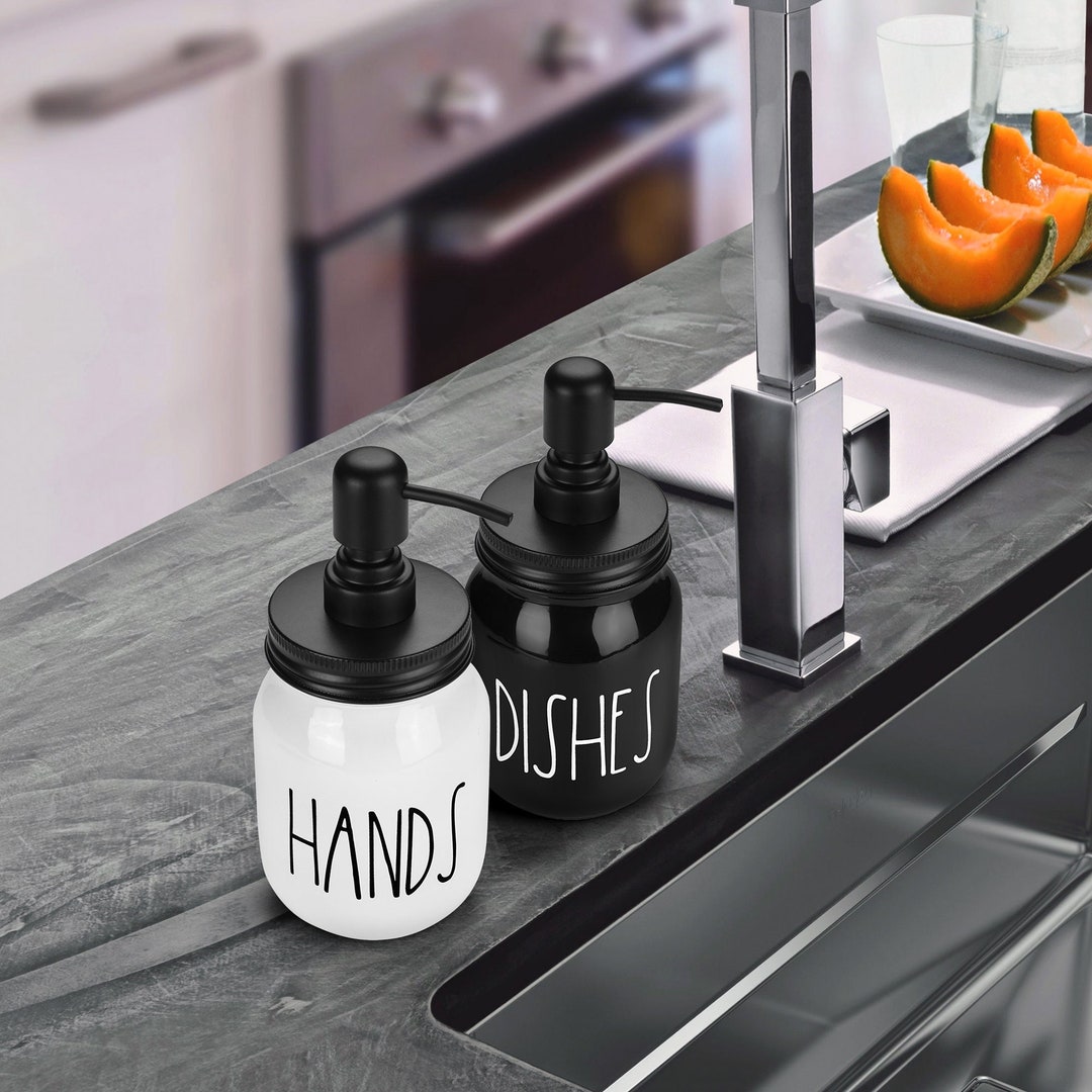 Hand and Dish Soap Dispensers Set Kitchen Liquid Soap Dispenser Set