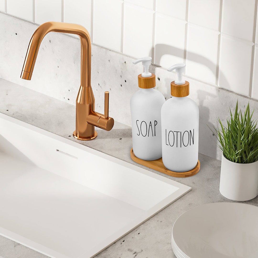 Soap Dispenser Bathroom Set by Brighter Barns Glass Soap and Etsy