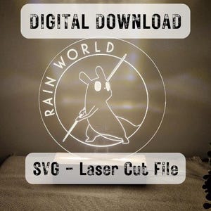 Slugcat Rain World Light Insert SVG | Laser Cut File | Rain World Fan Art | Digital Download