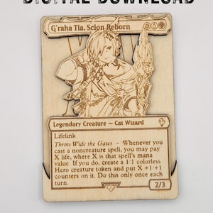 G&#39;raha Tia | Magic-Inspired Laser Cut Card SVG - 2 Layer File | Laser Cut File | Digital Download | Fan Art |Magic The Gathering