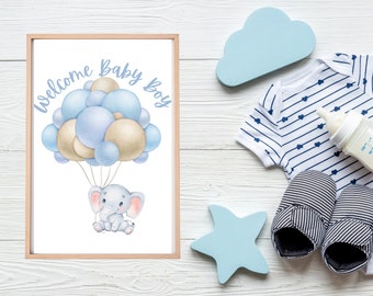 Baby Shower Decorations Welcome Baby Boy Sign