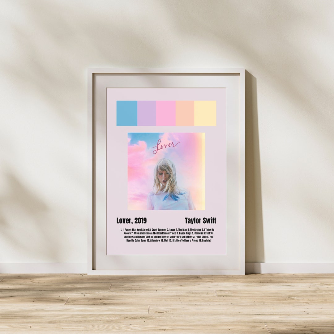 Taylor Swift Lover Palette Digital Print Taylor Swift Album Art Color ...