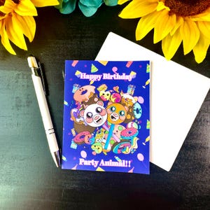 Cartão de aniversário em branco com envelope e ursos para festa de aniversário | Cartão de felicitações de aniversário A2 | Ótimo para presentear ela e ele