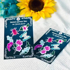 Foglio di adesivi di fate con funghi, foglio di adesivi per il diario, foglio di adesivi per gli appassionati di fantasy, foglio di adesivi regalo