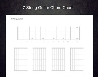 7 String Printable Guitar Blank Chord Charts.