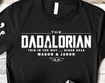 Dadalorian Shirt, Custom Father's Day Shirt With Kid Names, Personalized Dad Shirt, Men's Christmas Gift Idea, Husband Dad Birthday T-Shirt