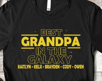 Best Grandpa In The Galaxy, Father's Day Gift, Grandfather Birthday Shirt, Christmas Gift for Granddad, Grandpa T-Shirt, New Grandpa Gift