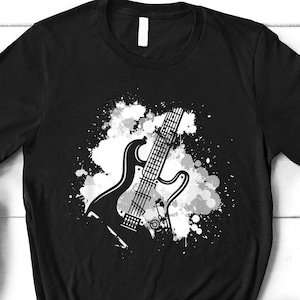 Guitar Shirt, Funky Retro Guitar T-Shirt, Music Lover, Gift for Guitarist, Rock Band Shirt, Guitar Player, Electric Guitar, Christmas Gift