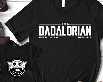 Conjunto Dadalorian para el Día del Padre, camiseta personalizada para papá e hijo