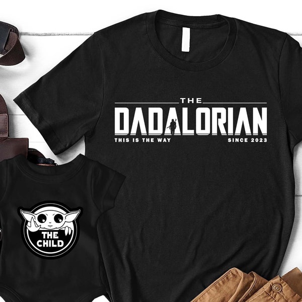 Dadalorian And Child Father's Day Gift, Dad And Baby Matching Set, Personalized Dad And Son, First Time Dad Shirt, Newborn Baby Bodysuit