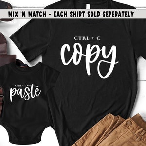 Kopieren Sie Einfügen Shirts, Kopieren Sie Einfügen passendes Shirt, Vater und Sohn Shirt, Familie passendes Shirt, Strg C Shirt, Strg V Shirt, Vatertagsgeschenk