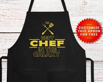 Miglior chef della galassia Grembiule da barbecue, Grembiule da griglia, Divertente grembiule da chef per papà, Regalo per papà alla griglia, Regalo per la festa del papà, Grembiule da barbecue, Regalo per il marito
