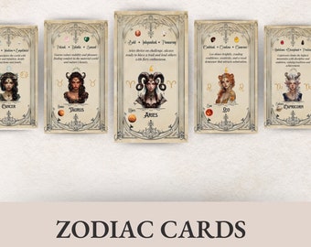 Sternzeichenkarten: Astrologie-Handbuch, Grimoire (Digitaler Download)