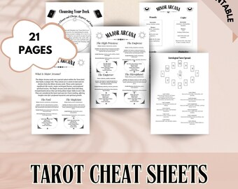 Tarot Spickzettel: Anfängerleitfaden für Arcana & Brotaufstriche (Digitaler Download)