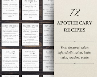 Apotheker Rezepte, Apotheker Repice Karten, Kräuter Rezepte, Kräuterheilung, Kräutermedizin, Kräuter und Gewürze, Druckbare Apotheke