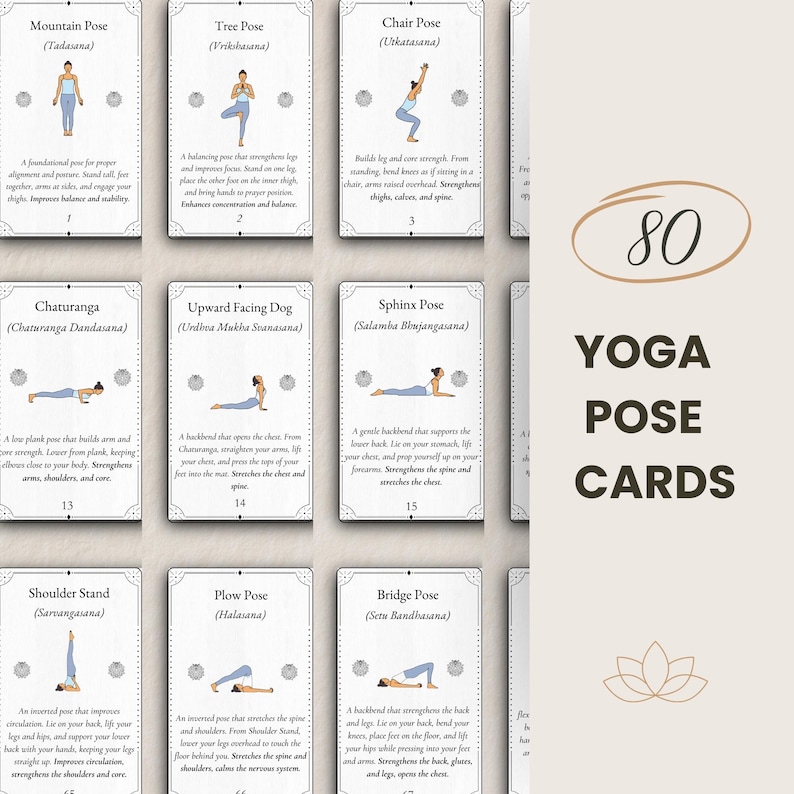 yoga poses cards