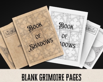 Leere Grimoire-Seiten: Druckbares Buch der Schatten (PDF)