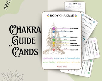 Chakra-Führer Karten: Chakra Bedeutung, Heilung (Printable Geschenk)